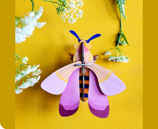 Mini Pink Bee Wall Sculpture by Studio Roof